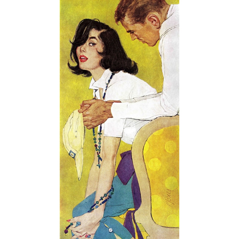 Marmont Hill - Love is a Waiting Game by Robert Jones Painting Print on Canvas - Multi-Color