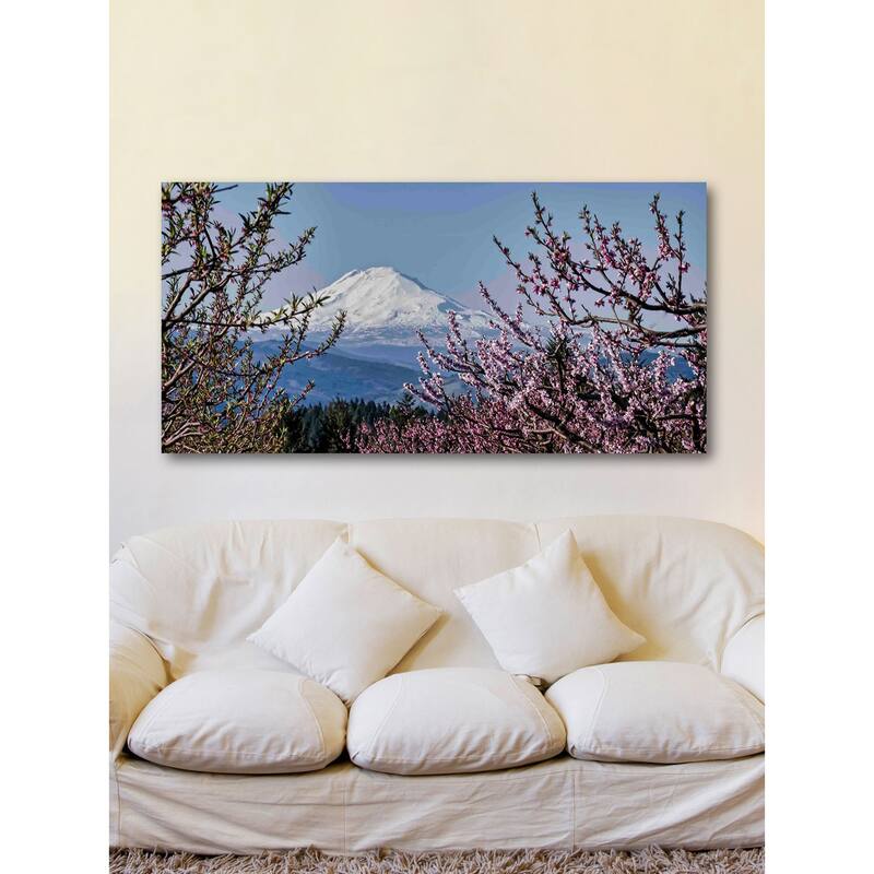 Marmont Hill - Mt. Adams in Spring Painting Print on Canvas - Multi-Color