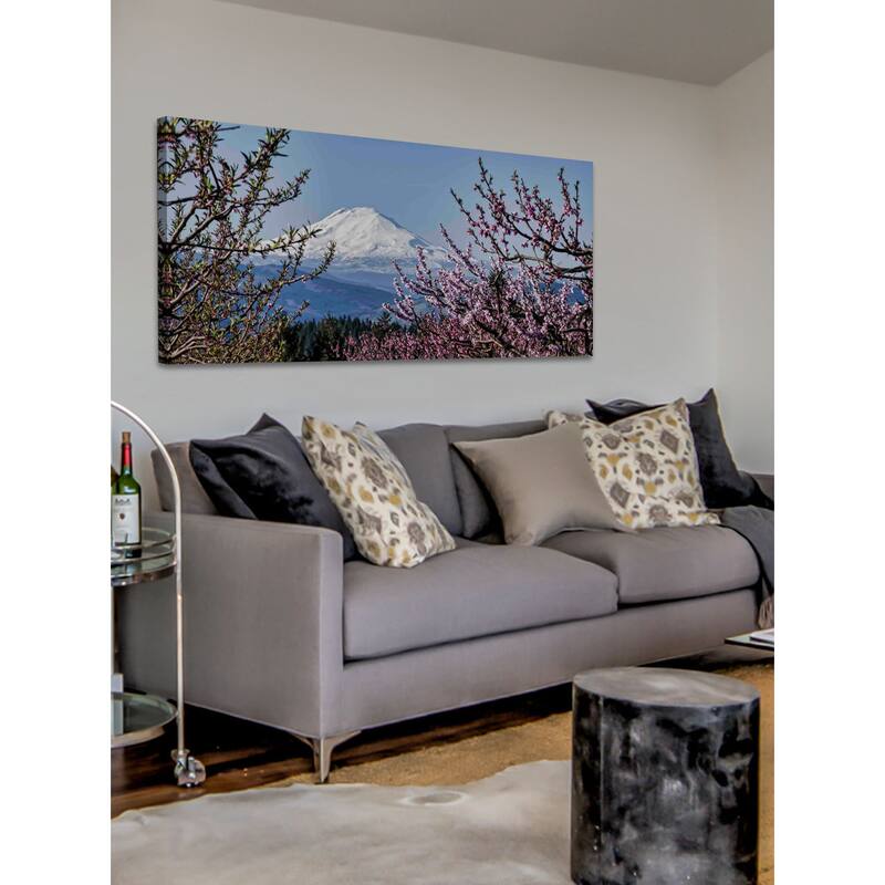 Marmont Hill - Mt. Adams in Spring Painting Print on Canvas - Multi-Color
