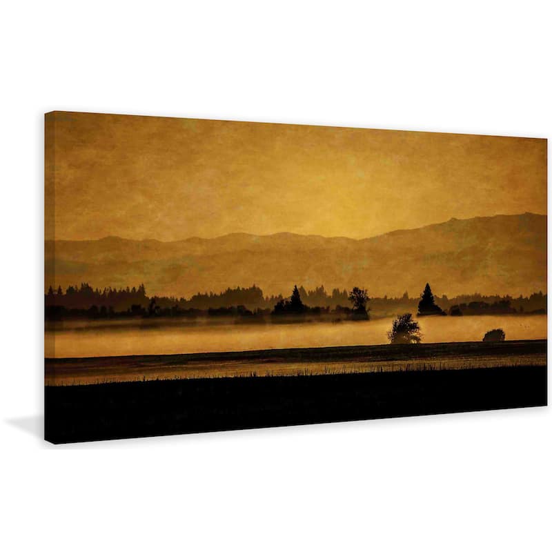 Marmont Hill - Soft Blanket of Fog Painting Print on Canvas - Multi-Color