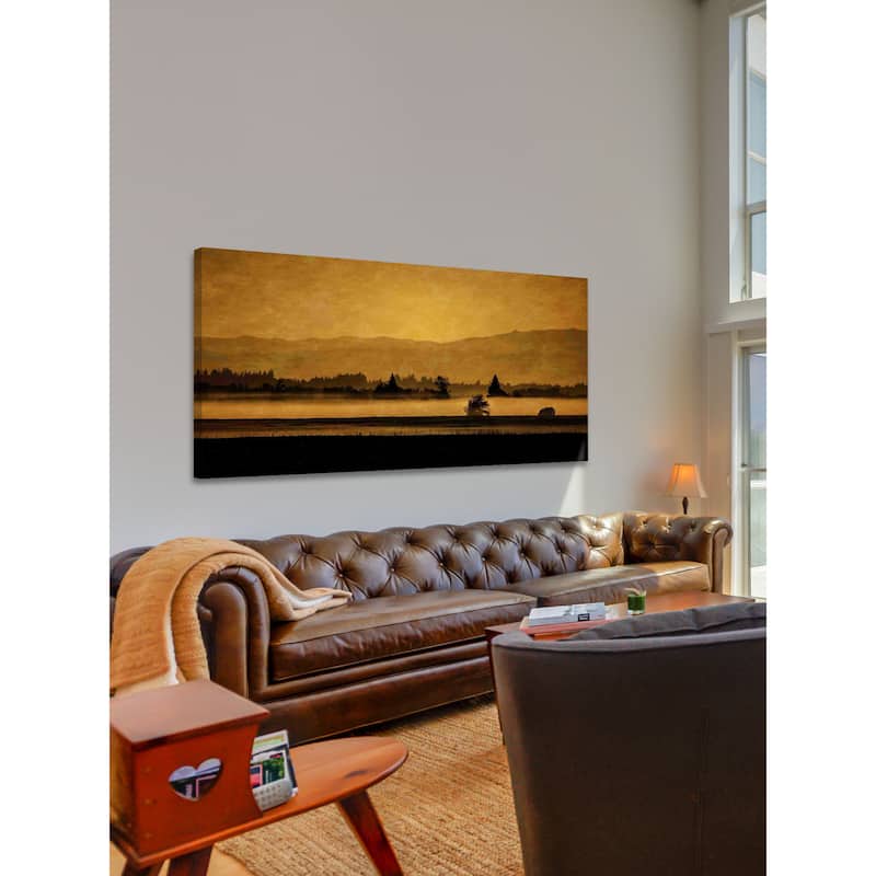 Marmont Hill - Soft Blanket of Fog Painting Print on Canvas - Multi-Color
