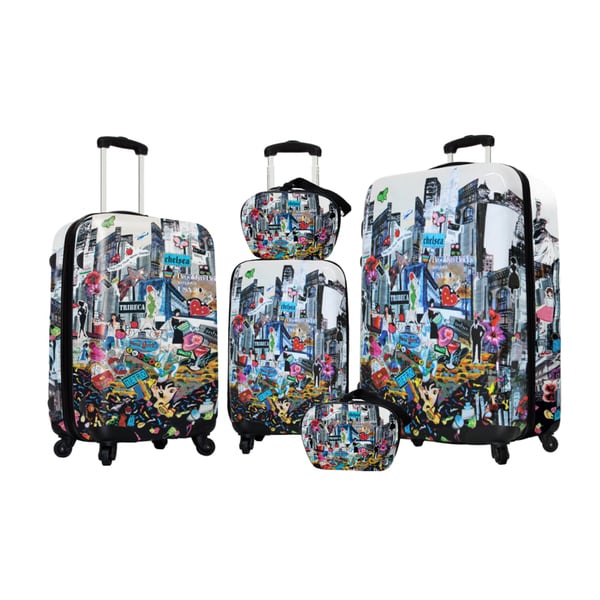 Shop Visionair Jane Elissa City Girl 5piece Fashion Hardside Spinner