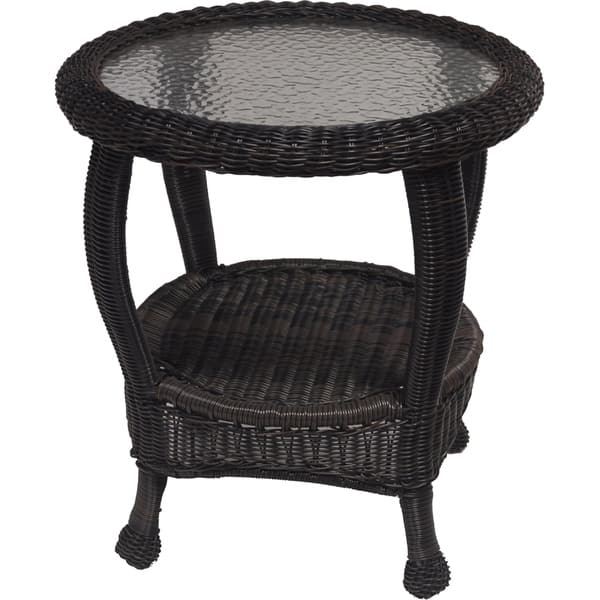 Shop Black Friday Deals On Premium 22 Inch Resin Wicker End Table Overstock 11083443 Tan