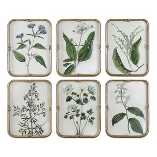 Blue Floral Art Collection (Set of 6)