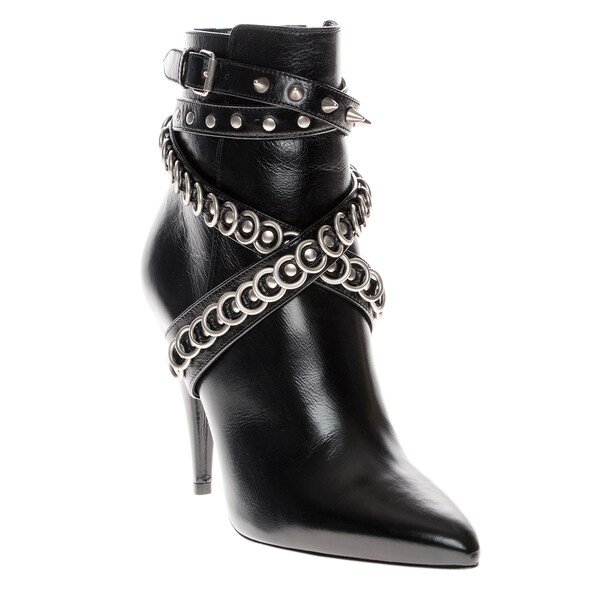 studded strap ankle boots