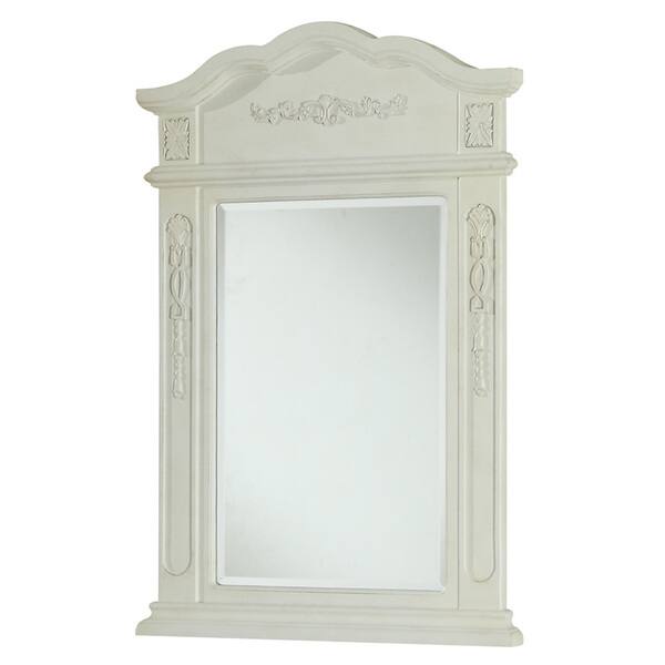 slide 1 of 1, Elegant Lighting Antique White Vanity Mirror (24" x 36") - Antique White