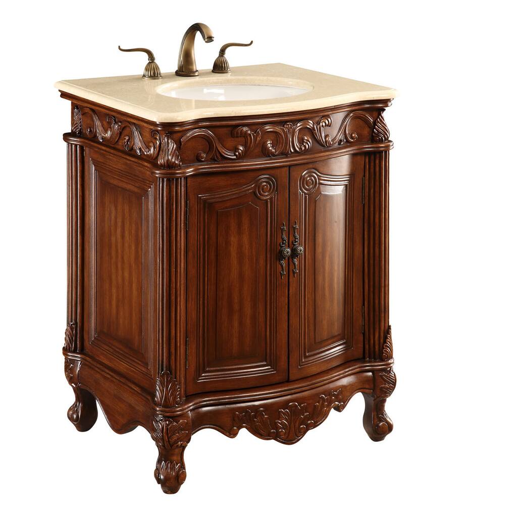Elegant Lighting Brown 2 Door Vanity Cabinet