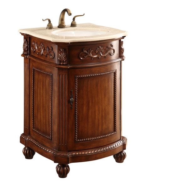 Elegant Lighting Brown 1 Door Vanity Cabinet