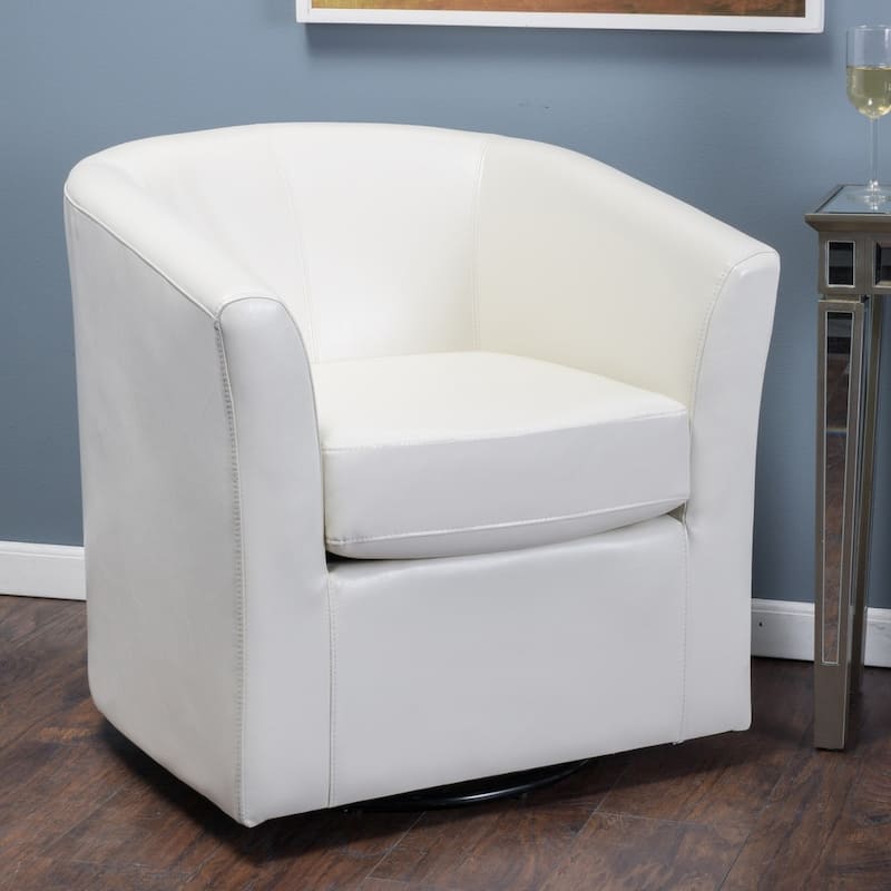 Daymian Swivel Club Chair by Christopher Knight Home
