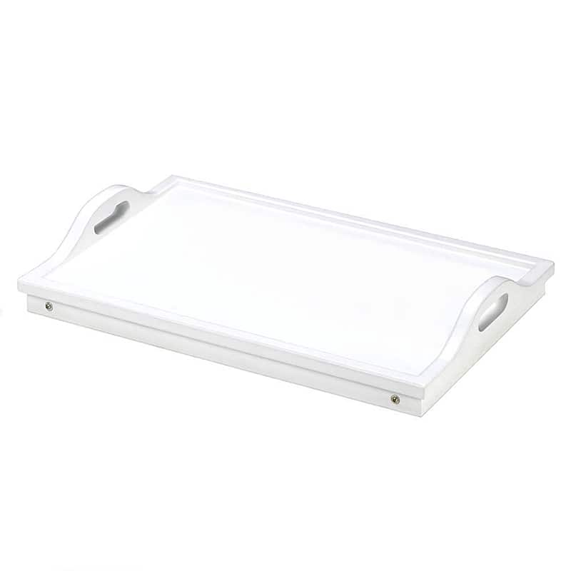 Modern White Easy-Fold Wooden Tray