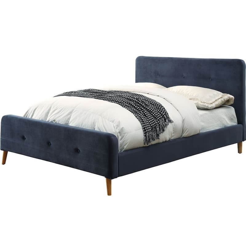 Furniture of America Celene Mid-century Modern Queen Fabric Platform Bed
