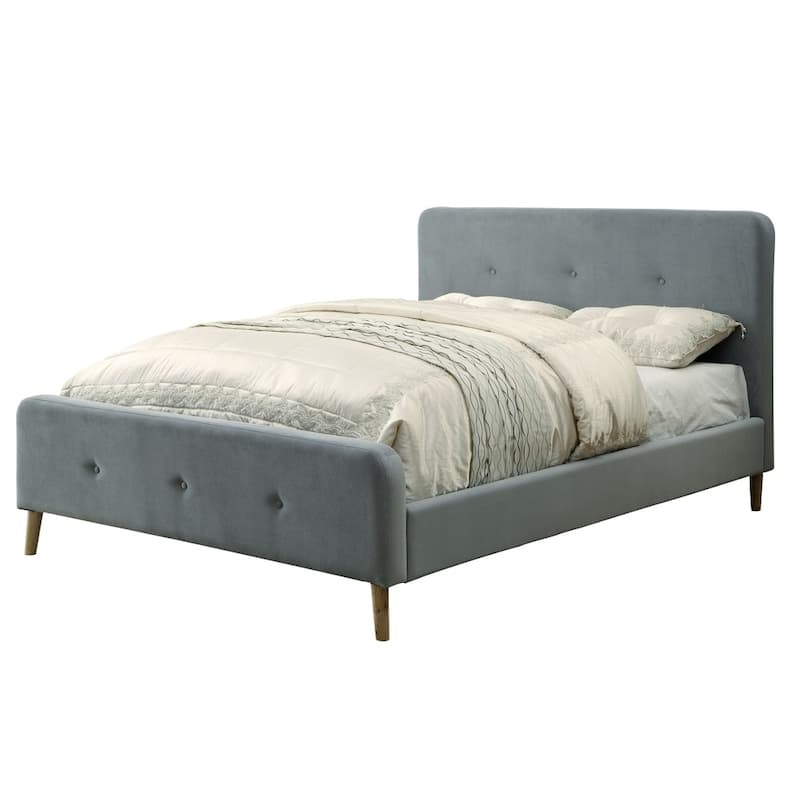 Furniture of America Celene Mid-century Modern Queen Fabric Platform Bed