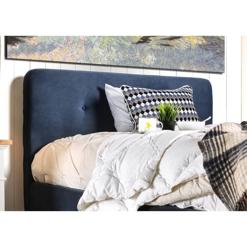 Furniture of America Celene Mid-century Modern Queen Fabric Platform Bed