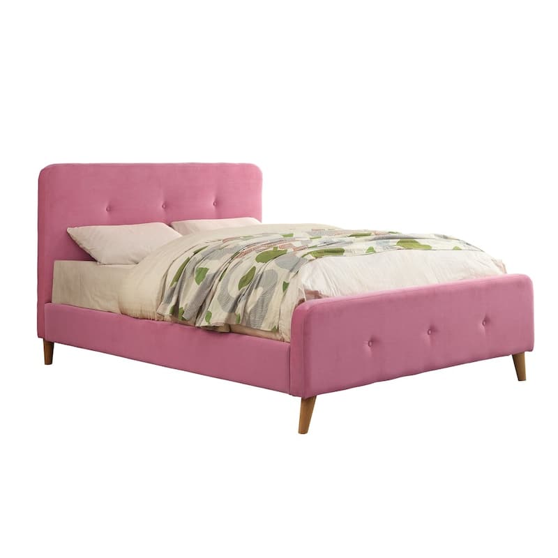 Furniture of America Celene Mid-century Modern Queen Fabric Platform Bed