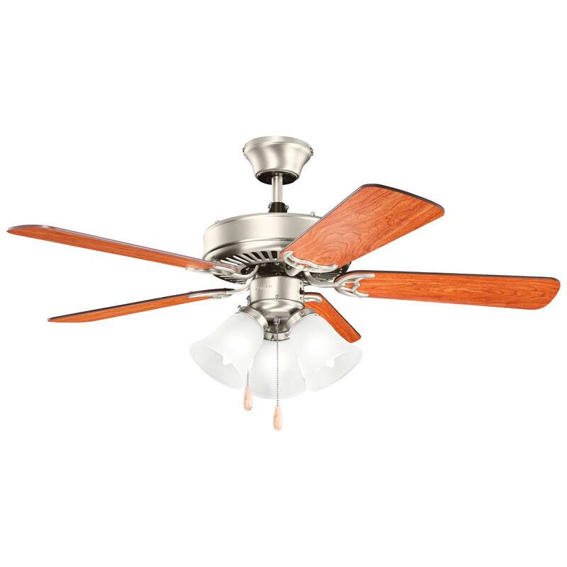 Kichler Basics Premier Revisited Brushed Nickel 42-inch Indoor Ceiling Fan - Brushed Nickel