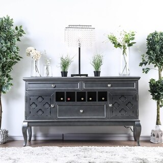 Furniture of America  Mora Glam 60-inch Solid Wood Dining Serverr (Grey)