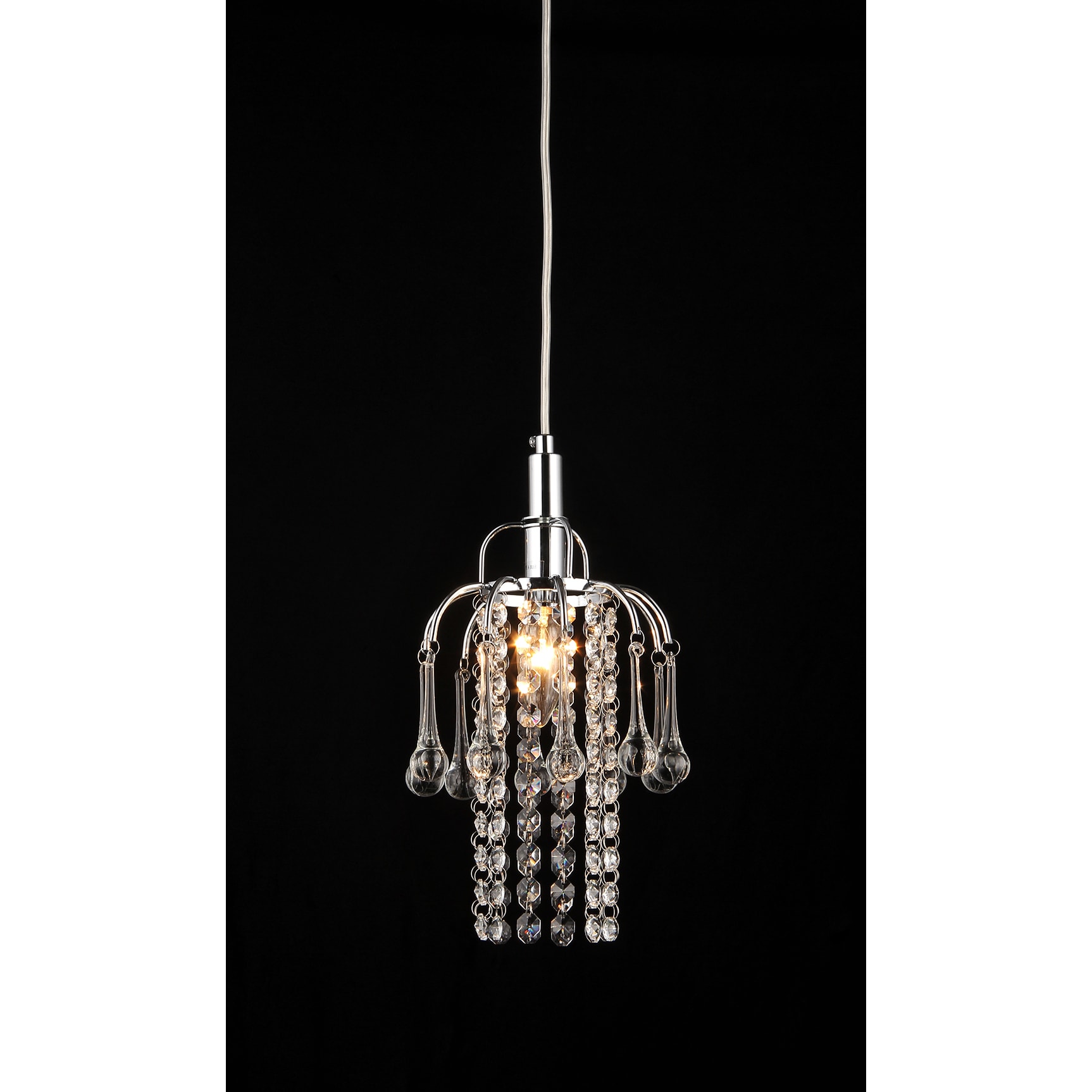 Warehouse of Tiffany Joey 1-light Crystal Chrome Chandelier