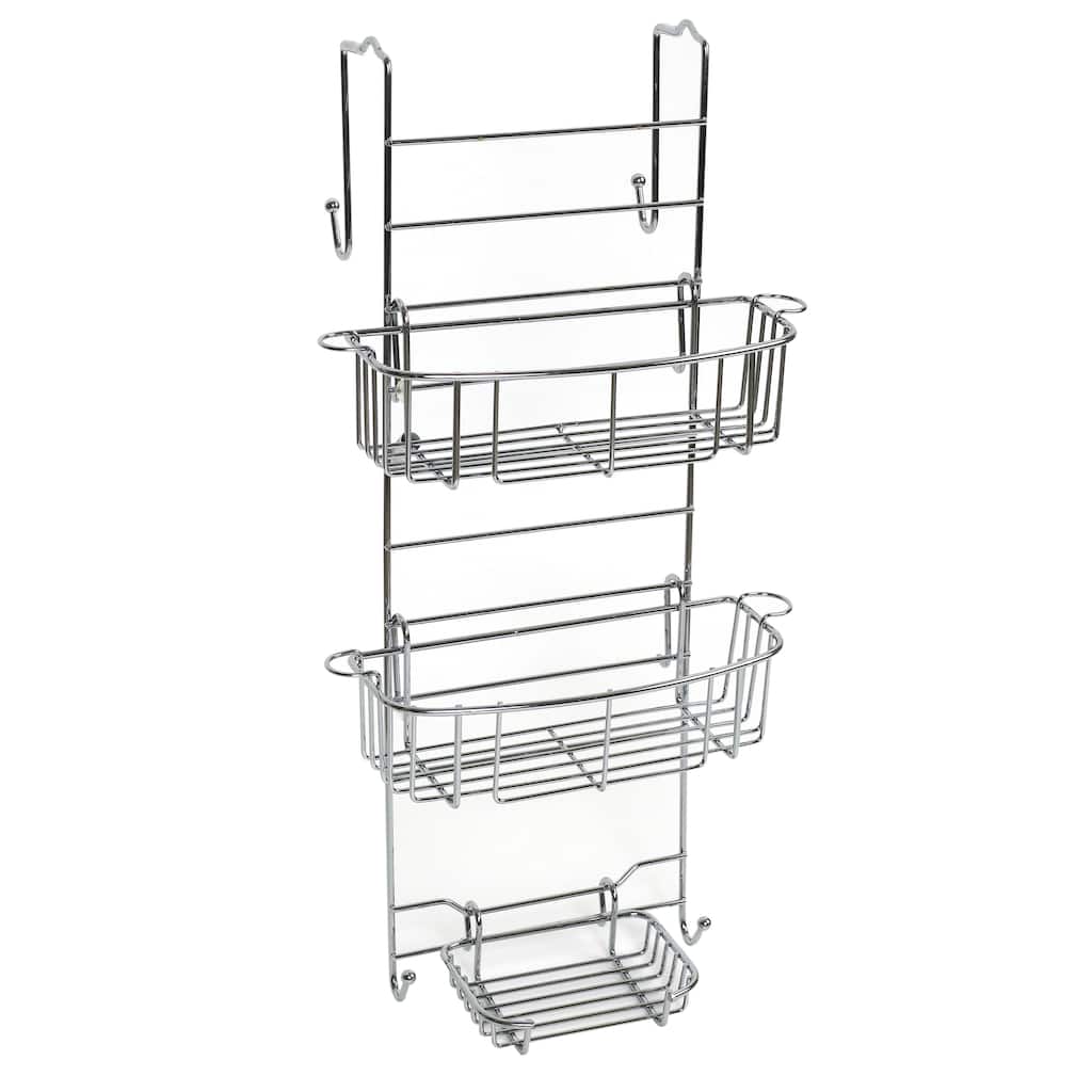Mainstays Polished Chrome Shower Door Caddy