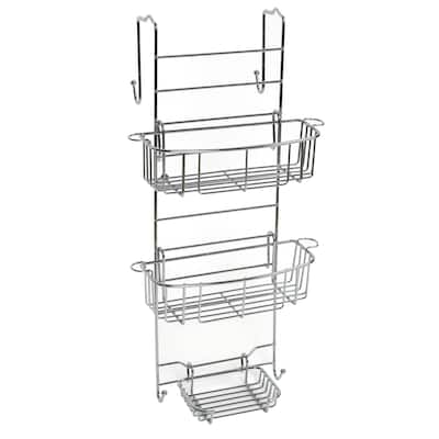 Mainstays Polished Chrome Shower Door Caddy