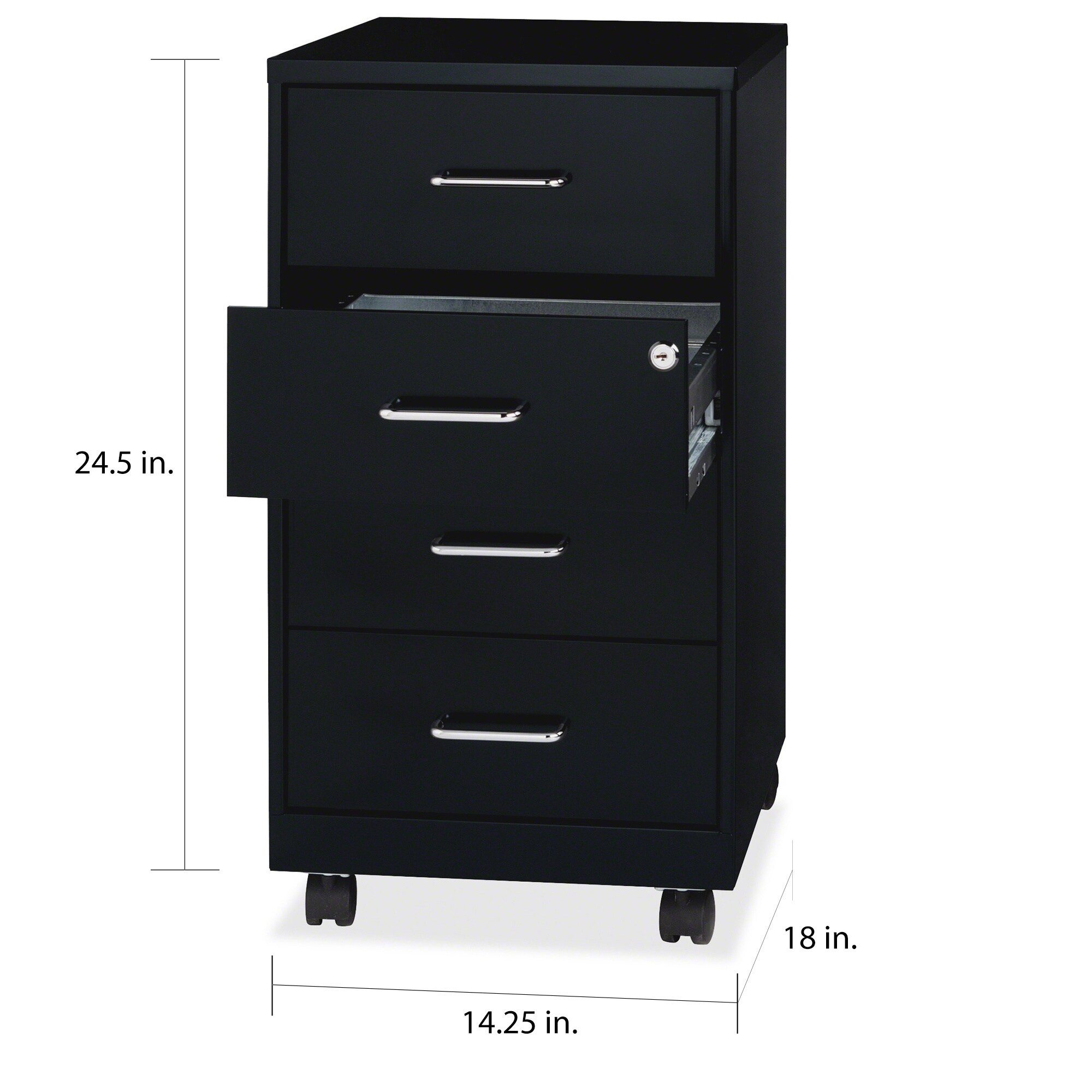 Shop Lorell 26 1 2 Mobile Storage Cabinet 1 Each Free