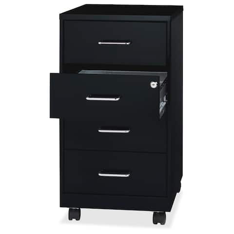 LYS 26-1/2" Mobile Storage Cabinet - 4-Drawer, Black