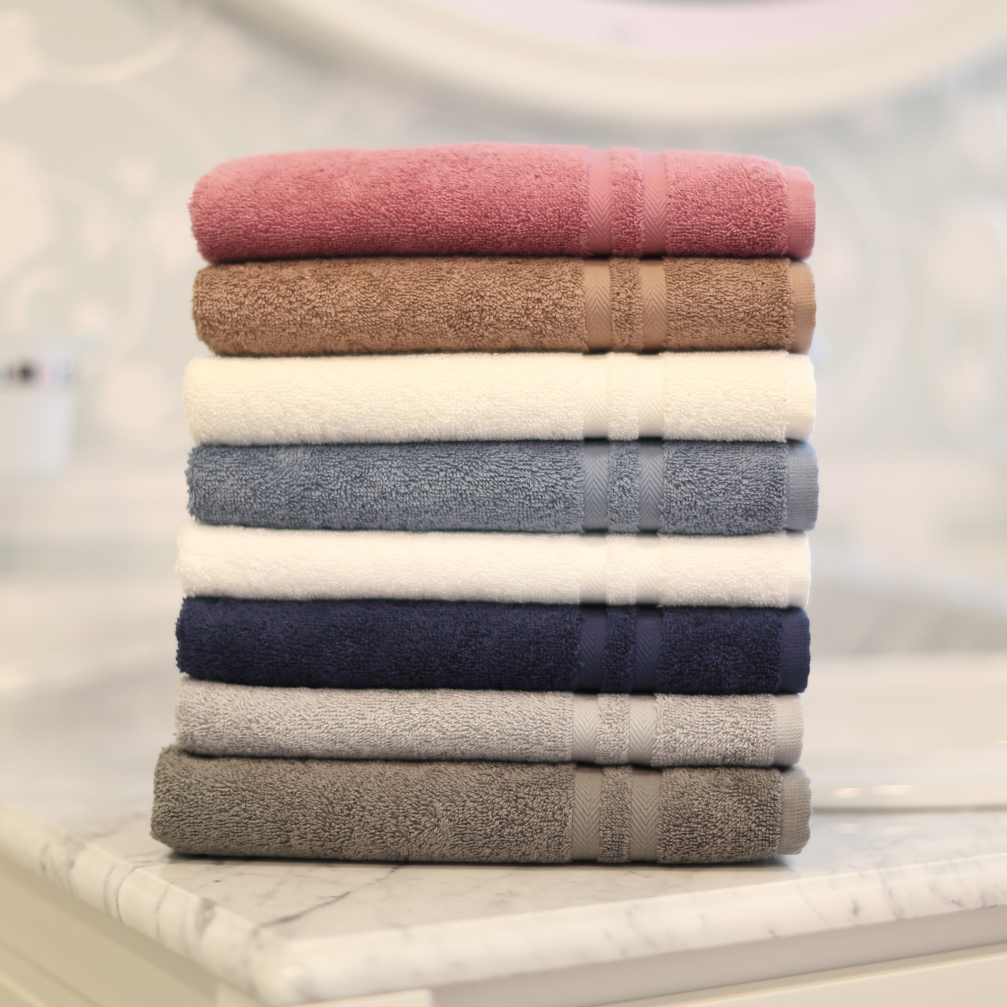 Shop Omni Turkish Cotton Terry Bath Towel (Set of 2) Free Shipping On