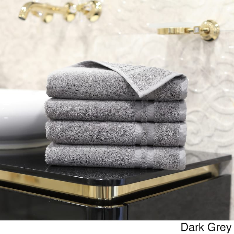 Copper Grove Tracadie Turkish Cotton 4-piece Terry Hand Towels - Dark Grey