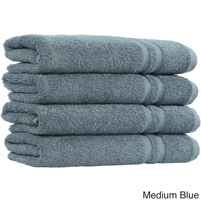 Copper Grove Tracadie Turkish Cotton 4-piece Terry Hand Towels - Medium Blue
