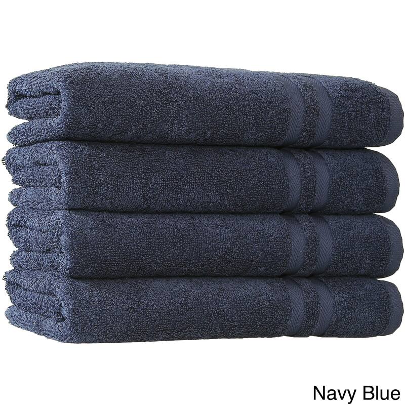 Copper Grove Tracadie Turkish Cotton 4-piece Terry Hand Towels - Navy Blue