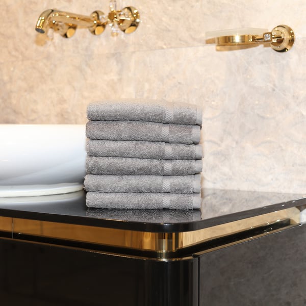 White Classic Luxury Washcloths for Bathroom-Hotel-Spa-Kitchen-Set - C