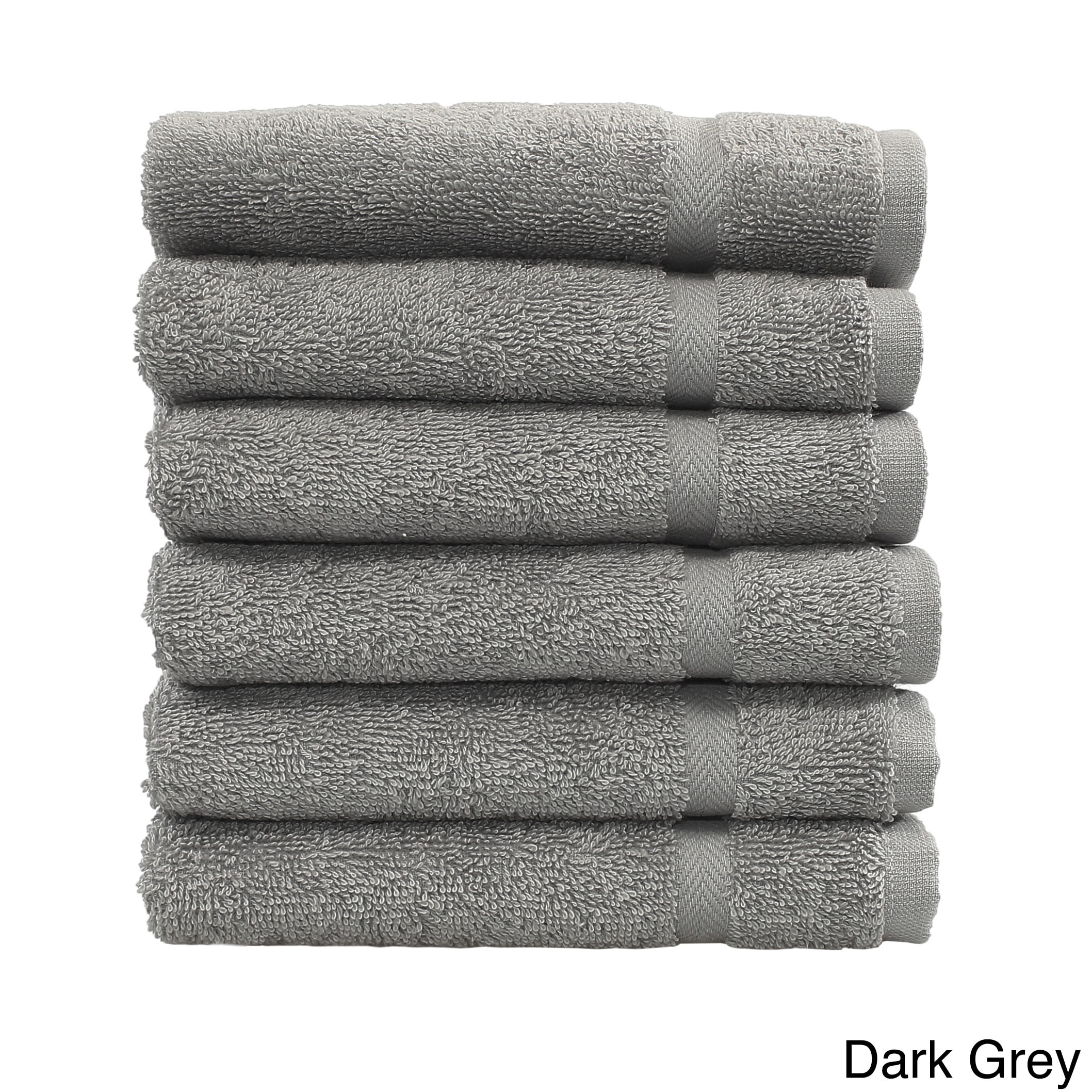 Authentic Hotel and Spa Turkish Cotton Circles Embroidered Dark Grey  2-piece Bath Towel Set - Bed Bath & Beyond - 22160847