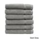 preview thumbnail 9 of 16, Authentic Hotel and Spa Omni Turkish Cotton Terry Washcloths (Set of 6) Dark Grey