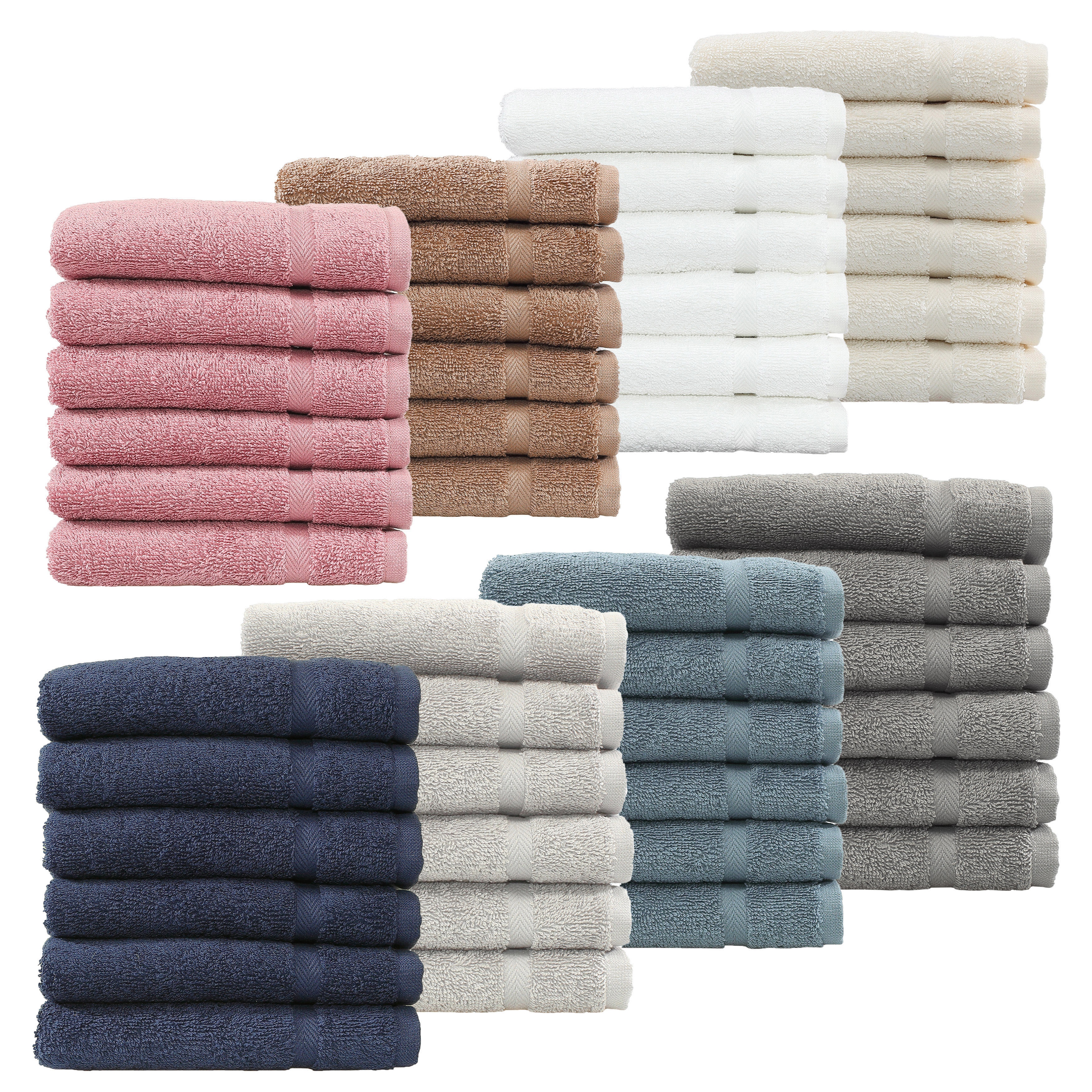 Goza Towels Cotton Luxury Washcloths for Bathroom, Hotel, Spa, Kitchen –  Gozatowels