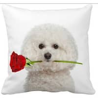 bichon frise shaped pillow