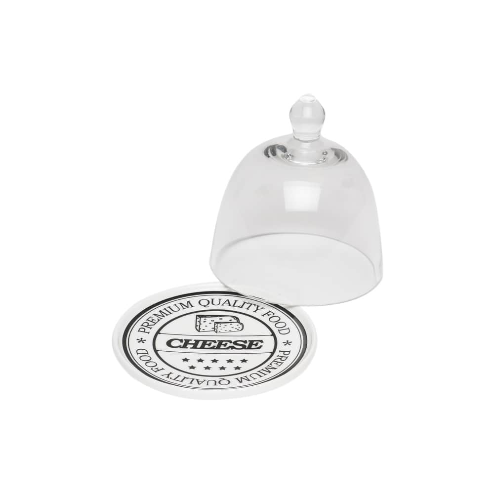 Red Vanilla Covered Cheese Plate w/ Dome