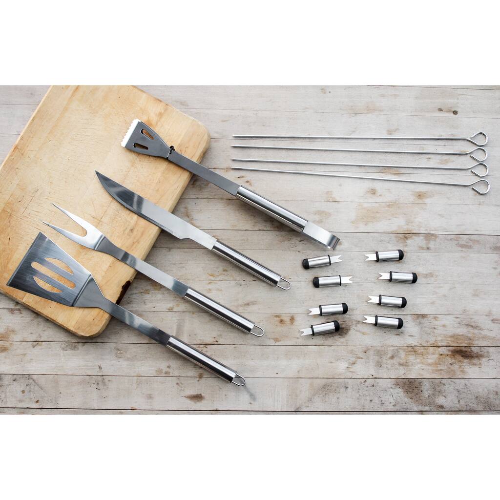 16 PC Set Stainless Steel Grilling Tools/ BBQ set