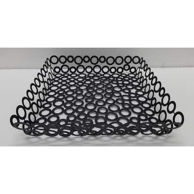 Vanilla Rings Square Basket 13.25 x 2.5