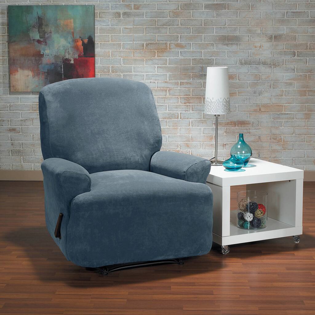 QuickCover Hanover Stretch Plush 4-Piece Recliner Slipcover
