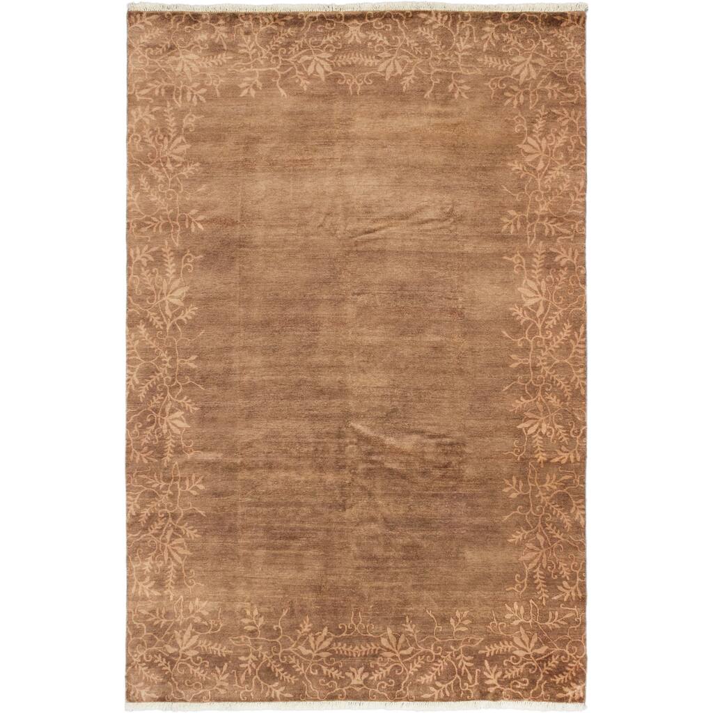 ecarpetgallery Peshawar Ziegler Brown Wool Rug