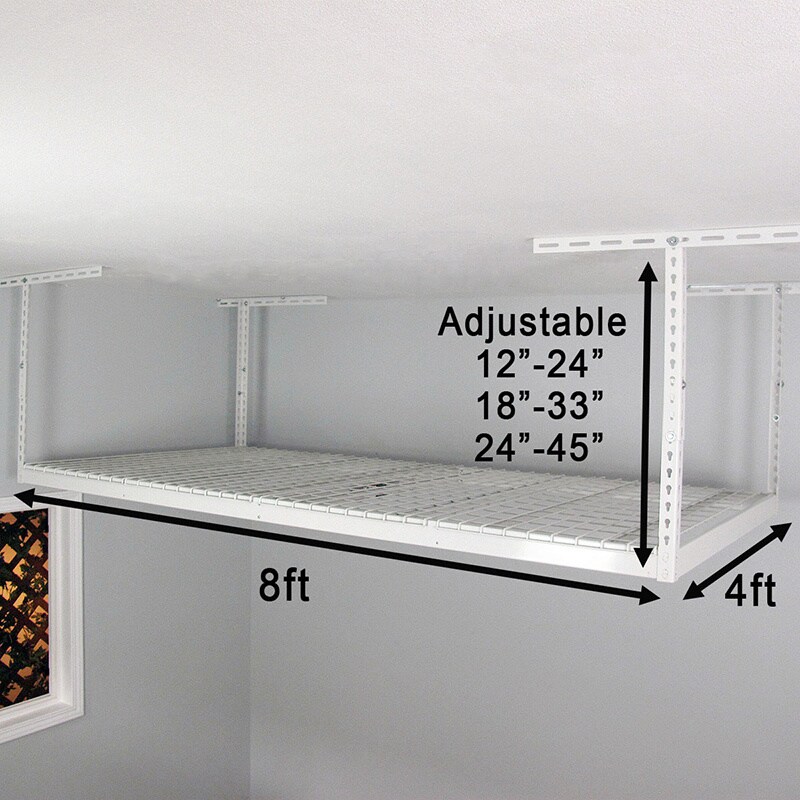 Saferacks 4 X8 Overhead Garage Storage Rack Installation Dandk Organizer