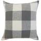 preview thumbnail 1 of 0, Amory Grey Plaid Down and Feather-filled 18-inch Throw Pillow