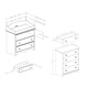 preview thumbnail 2 of 5, South Shore Heavenly Changing Table and 4-Drawer Chest Set