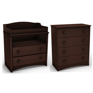 South Shore Angel Changing Table and 4-Drawer Chest Set