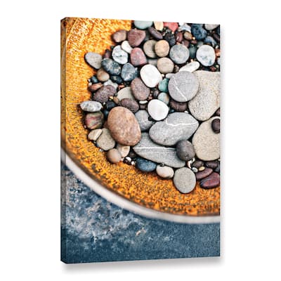 ArtWall Elena Ray 'Rusted Bowl Of River Stones' Gallery-wrapped Canvas - Multi