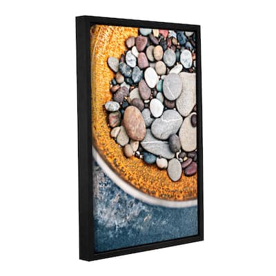 ArtWall Elena Ray 'Rusted Bowl Of River Stones' Gallery-wrapped Floater-framed Canvas - Multi