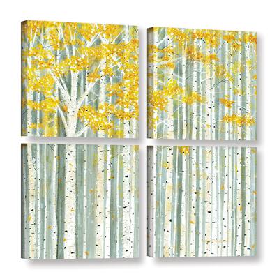 ArtWall Herb Dickinson's Aspen World, 4 Piece Gallery Wrapped Canvas Square Set - Multi