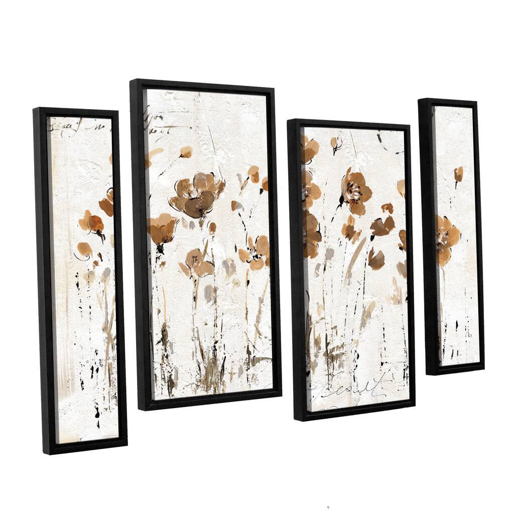 ArtWall Lisa Audit's Abstract Balance VI, 4 Piece Floater Framed Canvas Staggered Set