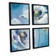 ArtWall Lisa Audit's Blue Dance II, 4 Piece Floater Framed Canvas Sqare ...