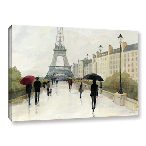 ArtWall Avery Tillmon's Eiffel in The Rain Marsala Umbrella, Gallery Wrapped Canvas