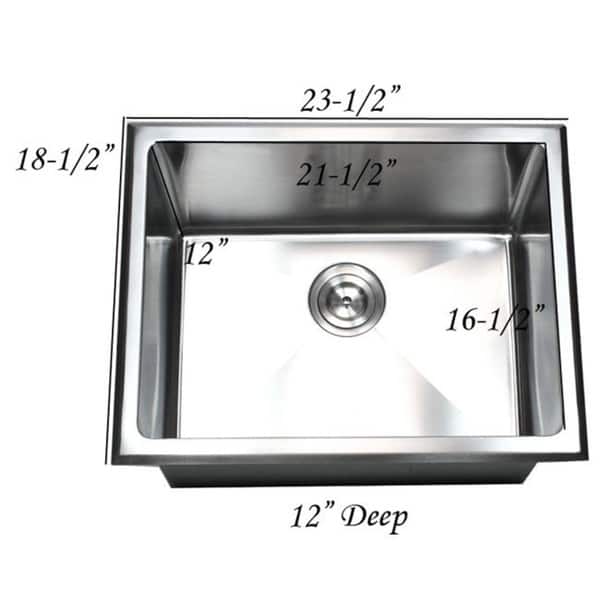 Shop Top Mount Drop In Stainless Steel Single Bowl Kitchen